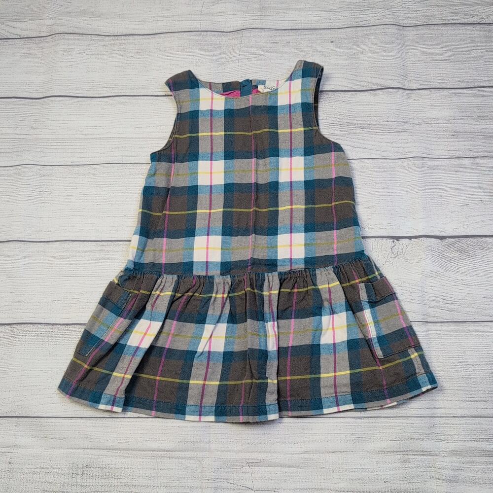 2/3 Mini Boden Plaid Flannel Tank Dress